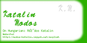 katalin modos business card